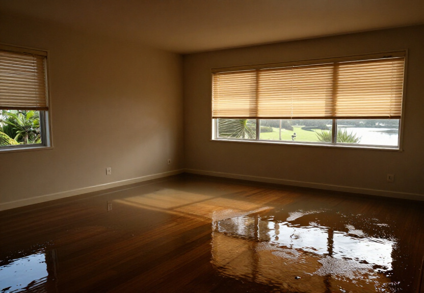 Water-damaged carpet in Eastgardens before drying